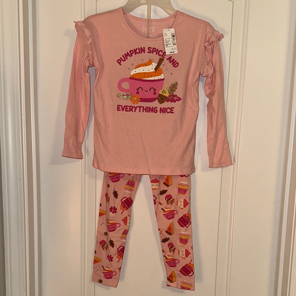 The Children's Place Pink Pumpkin Spice Graphic Set